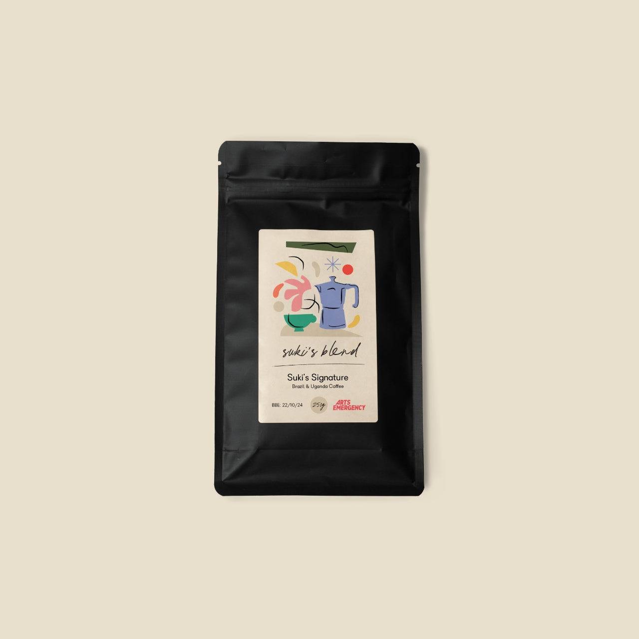 Suki's Blend Signature Coffee Beans, Front Packet